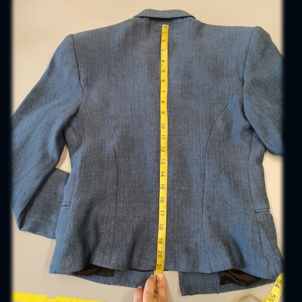 RESTORED 1940s Style Linen Blend Blazer (see measurements!) - Picture 11 of 15